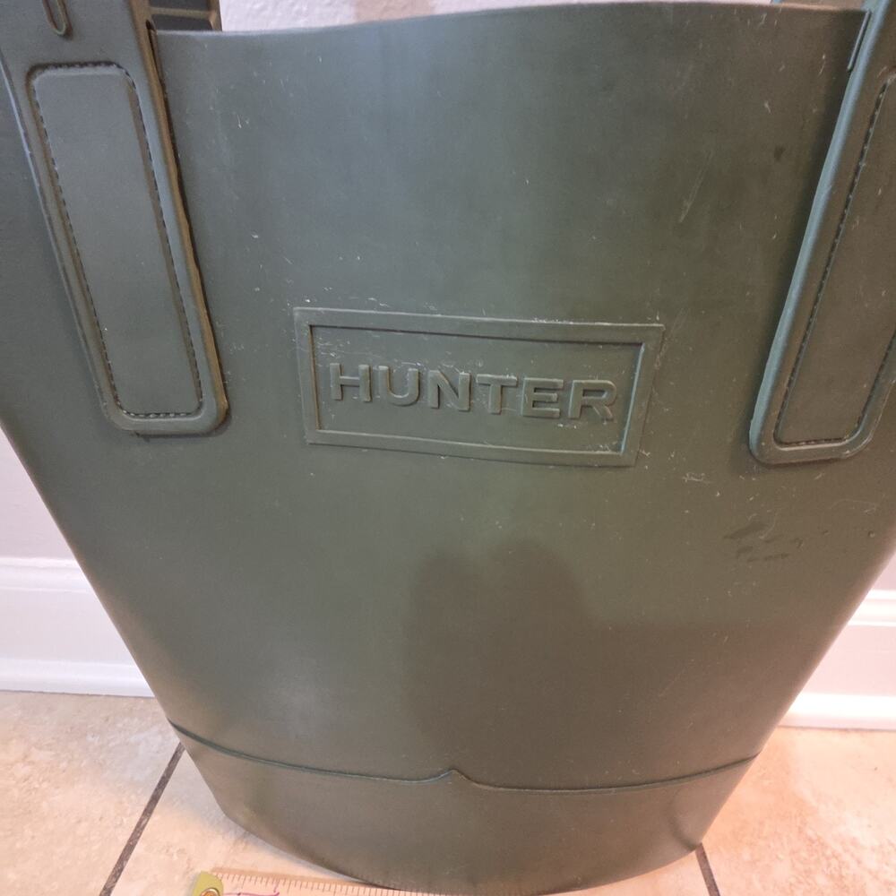 Hunter Rubber Tote Green Sling Shoulder Bag Waterproof Beach Garden Fishing